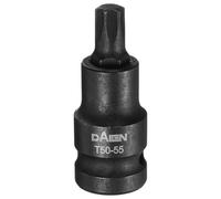 sourcing map Punta Torx T50 55 mm lunghezza 1/2" Square Drive Star 6 punti di estensione Impact Bit Power Nut Driver Set S2 in acciaio Socket Ratchet Wrench Bits, nero