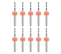 sourcing map Punte da trapano per PCB da 1,75 mm in carburo di tungsteno, strumento rotativo per gioielli, incisione CNC, circuito stampato, micro punte da trapano 1/8 di pollice, 10 pezzi