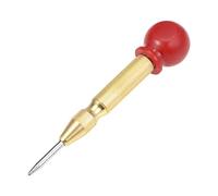 sourcing map - Punzone centrale automatico a molla, 12,7 cm, regolabile, per metallo, legno, plastica, acciaio Cr-V con custodia in ottone