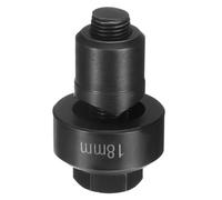 sourcing map Punzone per lamiera, 18 mm, in acciaio, per cuscinetti di precisione, kit di Knockout manuale, con gambo esagonale esterno, per piastra metallica e lavello, in acciaio inossidabile, nero