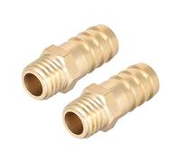 sourcing map Raccordo in ottone metrico M12-1.75 maschio a Barb Fit ID 12 mm 2 pezzi
