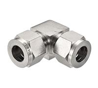 sourcing map Raccordo per tubo di compressione 12mm a 12mm OD Tube 304 in acciaio inox Union Elbow 90 gradi connettore per accoppiamento a doppia ghiera