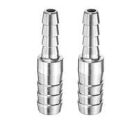 sourcing map Raccordo riduttore per tubo flessibile da 3/8" a 1/4", adattatore in acciaio inossidabile 304, connettore per scambiatore di fluidi per tubi di acqua, olio, carburante, gas, 2 pezzi