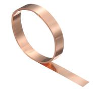 sourcing map Rame lampeggiante, calibro 38, spessore 0,1 mm, rotolo di foglio di rame puro al 99,95%, 1,5 cm di larghezza x 3 m di lamina metallica per riparazione di tetti, progetti fai da te ed