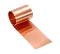 sourcing map Rame lampeggiante, calibro 38, spessore 0,1 mm, rotolo di foglio di rame puro al 99,95%, 4,1 cm di larghezza x 2 m di spessore per riparazioni di tetti, progetti fai da te ed elettricità