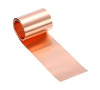 sourcing map Rame lampeggiante, calibro 38, spessore 0,1 mm, rotolo di foglio di rame puro al 99,95%, 4,6 cm di larghezza x 2 m, per riparazioni di tetti, progetti fai da te ed elettricità