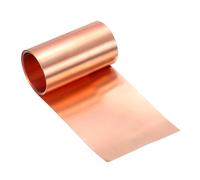 sourcing map Rame lampeggiante, calibro 38, spessore 0,1 mm, rotolo di foglio di rame puro al 99,95%, 7,1 cm di larghezza x 2 m di spessore per riparazioni di tetti, progetti fai da te ed elettricità