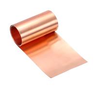 sourcing map Rame lampeggiante, calibro 38, spessore 0,1 mm, rotolo di foglio di rame puro al 99,95%, 7,6 cm di larghezza x 2 m di spessore per riparazioni di tetti, progetti fai da te ed elettricità