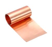 sourcing map Rame lampeggiante, calibro 38, spessore 0,1 mm, rotolo di foglio di rame puro al 99,95%, 7,9 cm di larghezza x 2 m di spessore per riparazioni di tetti, progetti fai da te ed elettricità