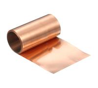 sourcing map Rame lampeggiante, calibro 38, spessore 0,1 mm, rotolo di foglio di rame puro al 99,95%, 8,9 cm di larghezza x 3 m di lamina metallica per riparazione di tetti, progetti fai da te ed