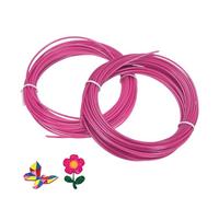 sourcing map Ricariche di filamento per stampante 3D in ABS, 2 pezzi per un totale di 1,75 mm, per la maggior parte delle penne di stampa 3D, colore rosso rosa fluorescente