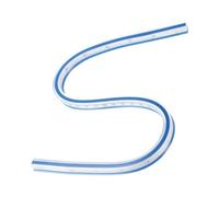 sourcing map Righello curvo flessibile, 16 mm, metrico e pollici, doppio lato, pieghevole, in plastica, righello graduato per ingegneria, disegno, design grafico, indumento, blu bianco