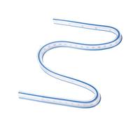 sourcing map Righello curvo flessibile, 20 mm, metrico e pollici, doppio lato, pieghevole, in plastica, righelli graduati per ingegneria, disegno, design grafico, indumenti, blu e bianco