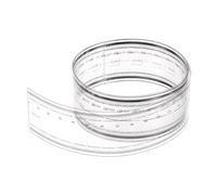 sourcing map Righello flessibile trasparente 100 cm 0,1 mm scala con angolo R e linee di larghezza in plastica PET pieghevole
