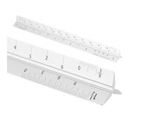 sourcing map Righello per architettura, 17,8 cm, standard in lega di alluminio, per architetti, architetti, triangolari, piccola scala incisa al laser, righello da disegno per architetti e ingegneri