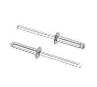 sourcing map Rivetti ciechi in acciaio inox 304 rivetti decorativi con nucleo 4 mm di diametro 16 mm di lunghezza impugnatura tono argento, 25 pezzi