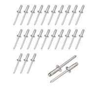 sourcing map Rivetti ciechi in alluminio con testa grande, 3/16" x 9/16", per riparazioni automobilistiche, kayak, barche, edifici e contenitori, 25 pezzi