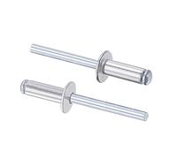 sourcing map Rivetti ciechi in alluminio, rivetti decorativi con nucleo 6 mm di diametro 16 mm di lunghezza impugnatura tono argento, 25 pezzi