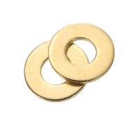 sourcing map Rondella piatta M2.5, 360 rondelle piatte ad anello in ottone, diametro esterno 6 mm, spessore 0,5 mm, anello di tenuta in metallo per viti, bulloni e dadi