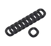 sourcing map Rondelle elastiche ondulate, 100 pezzi, 0,6 x 0,3 x 0,1 cm (ODxIDxT) - Rondelle curve in ferro per bulloni a vite, rondelle ondulate guarnizioni per macchinari (nero)