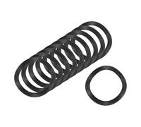 sourcing map Rondelle elastiche ondulate, 100 pezzi, 2,5 x 1,9 x 0,1 cm (ODxIDxT) - Rondelle curve in ferro per bulloni a vite, rondelle ondulate guarnizioni per macchinari (nero)