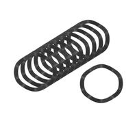 sourcing map Rondelle elastiche ondulate, 50 pezzi, 5 x 4 x 0,1 cm (ODxIDxT) - Rondelle curve in ferro per bulloni a vite, rondelle ondulate guarnizioni per macchinari (nero)