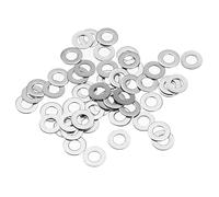 sourcing map - Rondelle piatte M5 in acciaio inossidabile 304, 50 pezzi, 5 x 10 x 0,5 mm, distanziatori piatti ultra sottili per bulloni a vite, riparazione elettronica, automobili