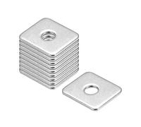 sourcing map Rondelle quadrate, 50 pezzi M3 x 10 x 10 x 1 mm in acciaio inox 304 rondelle piatte, distanziatori per fissaggio hardware