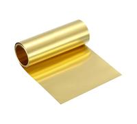 sourcing map Rotolo di foglio di ottone, 0,01 x 100 x 2500 mm (lunghezza x larghezza x lunghezza), rotolo di lamina in ottone lampeggiante per artigianato, progetti elettrici fai da te, riparazioni