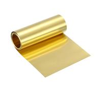 sourcing map Rotolo di foglio di ottone, 0,02 x 100 x 3000 mm (lunghezza x larghezza x lunghezza), rotolo di lamina in ottone lampeggiante per artigianato, progetti elettrici fai da te, riparazioni