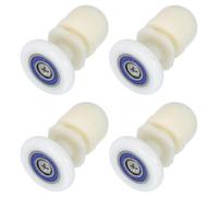 sourcing map Rulli per porta della doccia da 27 mm, guide scorrevoli di ricambio per porte in vetro del bagno da 4-6 mm, colore bianco, 4 pezzi