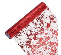 sourcing map Runner da tavola rosso vino rotolo 29 x 274,3 cm paillettes lamina metallica rete runner da tavola decorazione per matrimoni, feste di compleanno, Natale, Capodanno