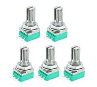 sourcing map RV097NS Resistori Variabili Singolo Turno Rotativo Film Carbonio Conico Potenziometro, RK097N 50K-5Pcs