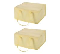 sourcing map Sacchetti isolati riutilizzabili con cerniera e manico per cibo caldo/freddo, generi alimentari da spiaggia, Giallo, 15.7"x15.7"x8.7"
