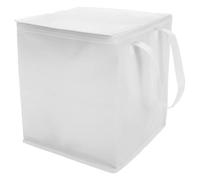 sourcing map Sacchetti isolati riutilizzabili con cerniera e manico per cibo caldo/freddo, generi alimentari da spiaggia, bianco, 13.8"x13.8"x15.7"