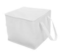 sourcing map Sacchetti isolati riutilizzabili con cerniera e manico per cibo caldo/freddo, generi alimentari da spiaggia, bianco, 12"x12"x10.6"