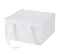 sourcing map Sacchetti isolati riutilizzabili con cerniera e manico per cibo caldo/freddo, generi alimentari da spiaggia, bianco, 15.7"x15.7"x8.7"