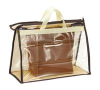 sourcing map Sacchetti per la polvere per borse, trasparenti, organizer da appendere, con manico con cerniera, per scarpe, sciarpe, vestiti, cappelli, M, beige