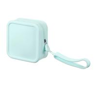sourcing map Sacchetto di trucco del silicone, borsa cosmetica impermeabile del sacchetto di trucco del sacchetto di viaggio degli articoli da toeletta per, Blu, 7,5 cm, Classico