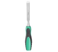 sourcing map Scalpello per legno in acciaio, lama larga 2,4 cm, per lavorazione del legno, punta piatta, strumento manuale con manico in plastica antiscivolo, per carpenteria, intaglio progetti fai da