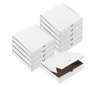 sourcing map Scatole per pizza, 10 pezzi, 15,2 x 15,2 cm, mini scatole per pizza, in carta di vacchetta, quadrate, ondulate, per torte, biscotti, pizza party (bianco)