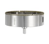 sourcing map Sega a tazza diamantata da 125 mm per piastrelle, con guida centrale, per vetro, ceramica, marmo, porcellana, piastrelle, quarzo, pietre preziose, acquari