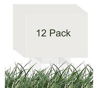 sourcing map Segnali vuoti per cortile, 40,6 x 30,5 cm, foglio di plastica ondulata, cartelli per prato bianco, cartelli per vendita garage, cartelli per open house, cartelli immobiliari, cartello