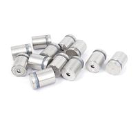 sourcing map Senza cornice in vetro, 19 mm x 25 mm, acciaio inossidabile, spilli, 12 pezzi