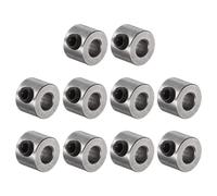sourcing map Set di 10 collari a vite in acciaio inox con foro da 4 mm, diametro esterno 9 mm, larghezza 7 mm, collare ruota fermo carrello di atterraggio