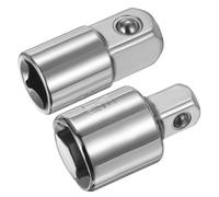 sourcing map Set di 2 adattatori per bussole a impatto, da 3/8" a 1/2", 1/2" a 3/8", riduttore, convertitore SAE standard, chiave a cricchetto, chiave a cricchetto, conversione barra di conversione