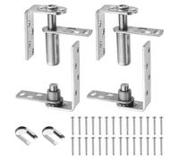 sourcing map Set di 2 cerniere per porta del salone, in acciaio inossidabile 304, con doppia cerniera a battente, per cancello da bar e bar, spessore minimo di 30 mm, 20 kg, argento