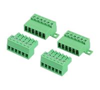 sourcing map Set di 2 connettori a vite a 6 pin, passo 3,5 mm, maschio e femmina, terminale a vite per montaggio su PCB 300 V 8 A, connettore verde per progetti elettronici domestici