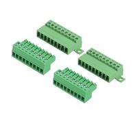 sourcing map Set di 2 connettori a vite a 9 pin, passo 3,5 mm, maschio e femmina, terminale a vite per montaggio su PCB, 300 V, 8 A, verde, per progetti elettronici domestici