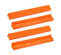 sourcing map Set di 2 ganasce da 20,3 cm, in gomma, piatte, magnetiche, ganasce morbide, standard, antigraffio, per fai da te, lavorazione del legno, bloccaggio idraulico, arancione